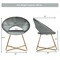 Modern Glam Velvet Accent Arm Chair with Golden Metal Legs and Soft Cushion Seat